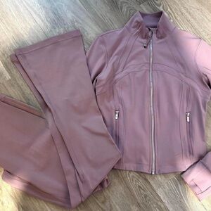 Lululemon Cropped Define Jacket & Align Mini Flare Leggings Set
